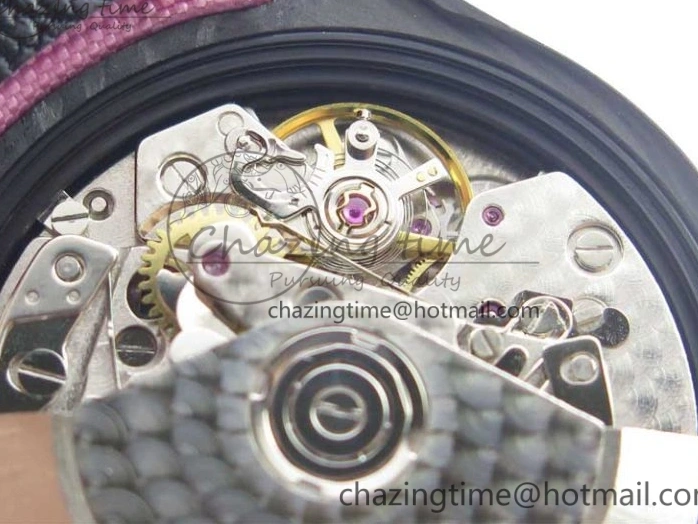 MiroTime 0326 Daytona DIW Carbon V2 WWF Best Edition Black Pink Dial On Pink Nylon Strap A Reliable 3113